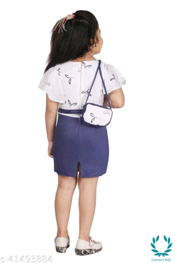 Linotex Bodycon Girls dress and Bags Combo - 3-4 Years